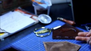 Тюбетейка из кожи.