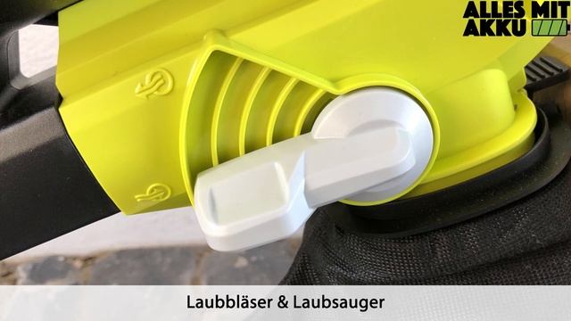 Ryobi OBV18 ONE Akku Laubbläser Test  Alles mit Akku