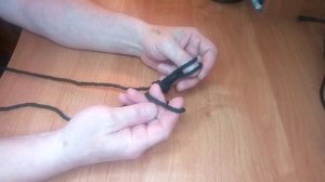 Как вяжется узел заячьи уши или двойной проводник.