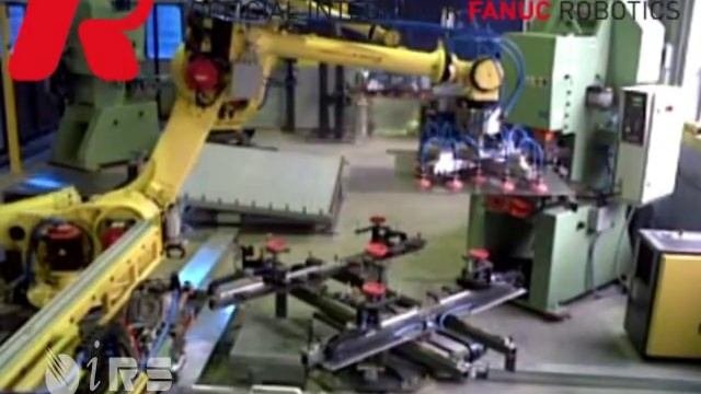 Роботизированная линия (роботы Fanuc) по сборке и сварке
