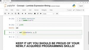 Python Tutorial on Functions | Part 3 Lambda Expressions | By Dr. Ry @Stemplicity