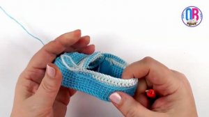 Спортивные пинетки-кеды " белое с голубым" крючком