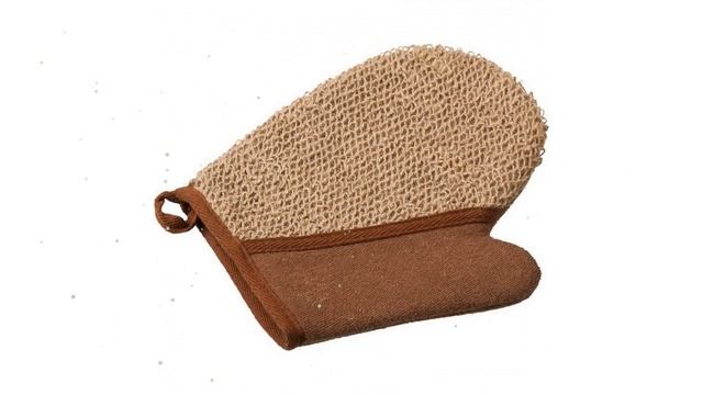 Мочалка из рами, варежка с хлопком, 18х21см (Банные штучки) обзор 40363 смотреть онлайн