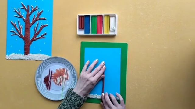 Заняття з ліплення (пластилінографія) для дітей середнього віку «Зимове дерево» смотреть онлайн