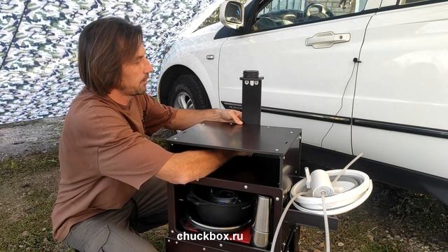 "Минибокс" с мойкой и помпой, обзор кемпинговой кухни // Review. Сamping kitchen "Minibox".