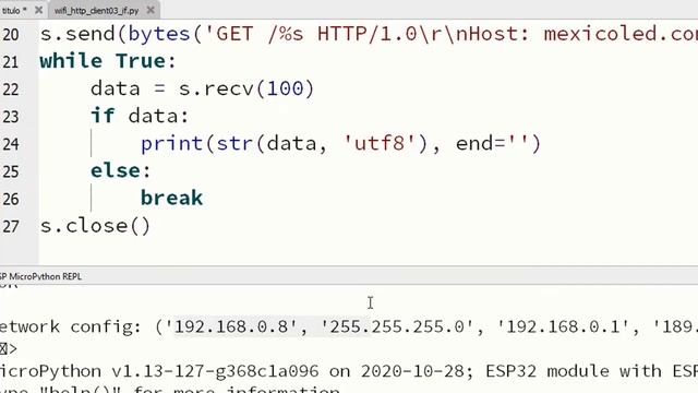 Lección 7: ESP32 micropython Método GET смотреть онлайн