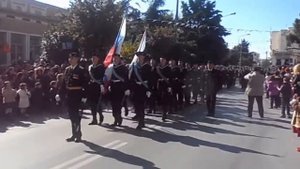 Встреча русских моряков жителями Александруполиса Греция