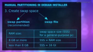 Manual Disk Partitioning in Debian Installer