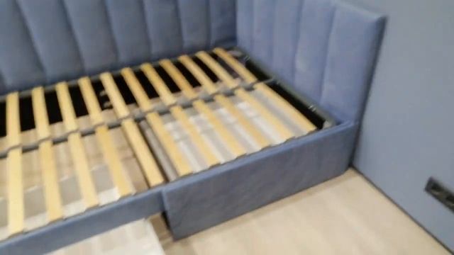 Мягкая кровать детская, в ткани teddi цвет 310. смотреть онлайн