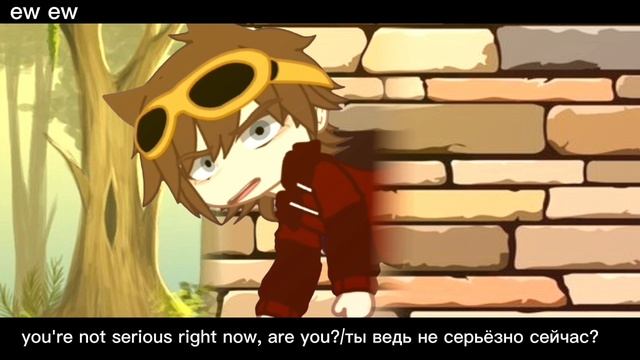 Gacha Club meme "—Tord stuck in the wall" tomtord AU eddsworld