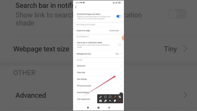 How to cookies all data clear on redmi note 8