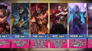 Разбираем ВОЗРАСТ ГЕРОЕВ Мобайл Легенд ! / Возраст героев mobile legends
