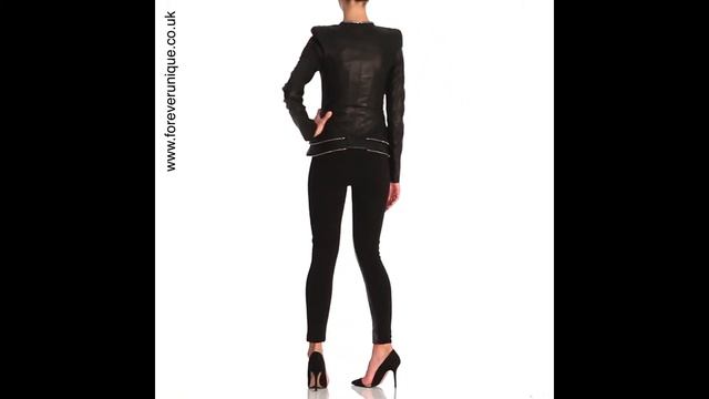 Forever Unique FW1811 RENNY black pu jacket смотреть онлайн