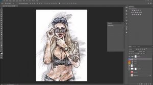 Фотошоп. Photoshop. ЭФФЕКТЫ. Карандашный набросок. Pencil Sketch..mp4