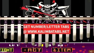 🎮 Asgore's Theme (Undertale) by Toby Fox (EASY) (Kalimba Tutorial & Tabs)