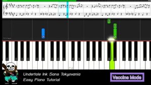 Undertale Ink Sans Tokyovania Easy Piano Tutorial