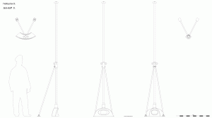 Гюйсшток D. Чертёж. Jack-staff D. Drawings.