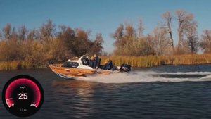 Ходовые испытания "САЛЮТ-585 НТ" с мотором HIDEA мощностью 130 л.с.