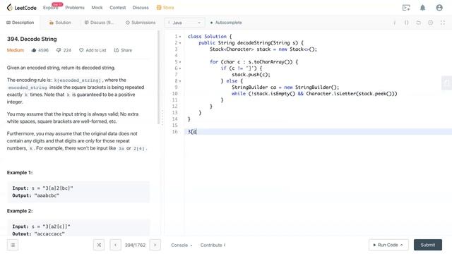 Leetcode 394 - Decode String (JAVA Solution Explained!) смотреть онлайн