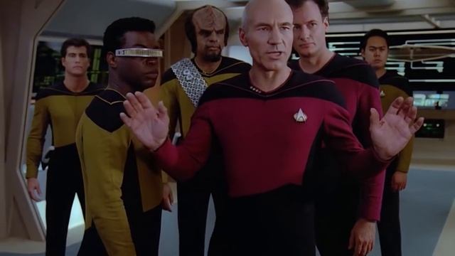 Picard's very first borg contact Star Trek TNG (HD) смотреть онлайн