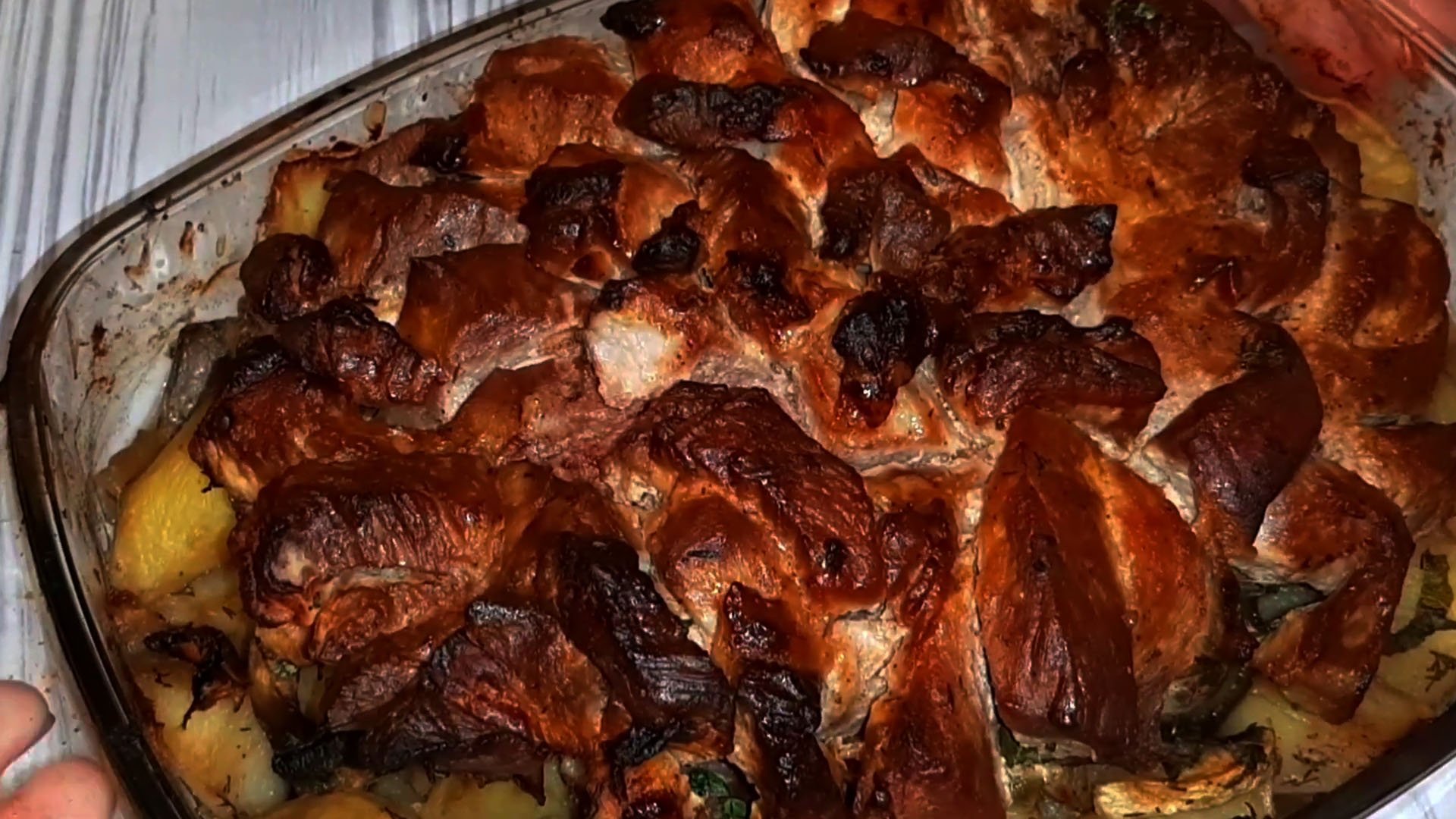 Мясо с картофелем и грибами смотреть онлайн