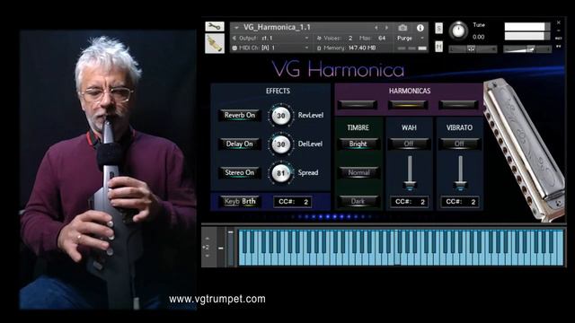 Roland Aerophone and VG Harmonica Kontakt sound library. смотреть онлайн