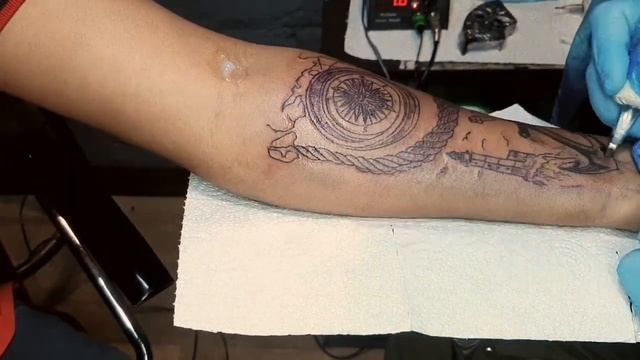 таймлапс - набиваю татуировку смотреть онлайн