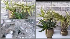 Цветочный горшок из пластиковой бутылки/Быстрые идеи из мусора/Quick ideas from the trash