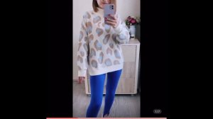 Пуловер зимний/ женский пуловер/ пуловер с леопардовым принтом/ тренд 2023