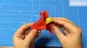 折り紙でハイビスカス(ver.1)のブーケを作ってみた　Origami Hibiscus bouquet Tutorial