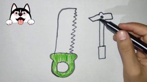 How to draw a tools? Как нарисовать инструменты?Zeichnen für Kinder.