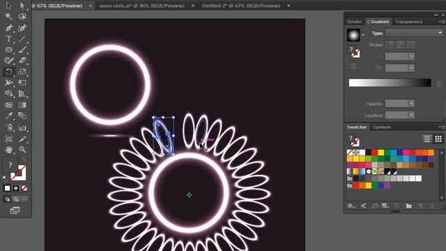 How to create Neon/Glow shape Effect in Adobe Illustrator Tutorials (Part 2) @vidIQ