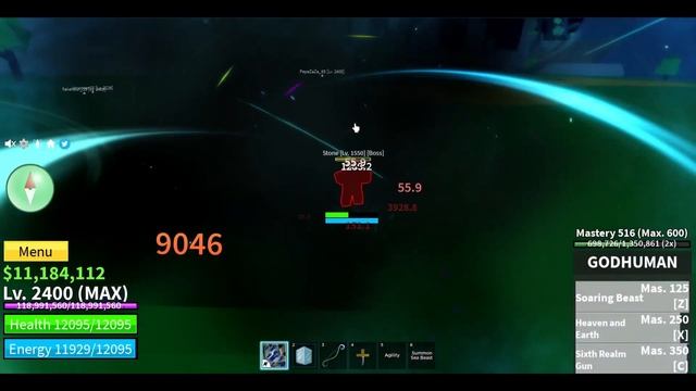 GODHUMAN + DARKDAGGER + ICE V2 (REWORKED) COMBO | Blox Fruits 2022 смотреть онлайн