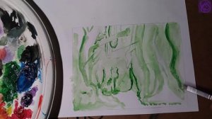 A jungle frame | Watercolor sketch and painting [Fish eye lens view 4]