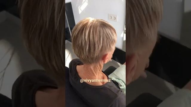 Pixie short haircut transformation by vivyan hermuz #shorts #vivyanhermuz #pixiecut