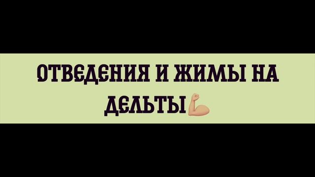 ТРЕНИРОВКА НА ДЕЛЬТЫ; Отведения махи и жимы на дельты смотреть онлайн