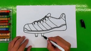 Как нарисовать Футбольные Бутсы от РыбаКит