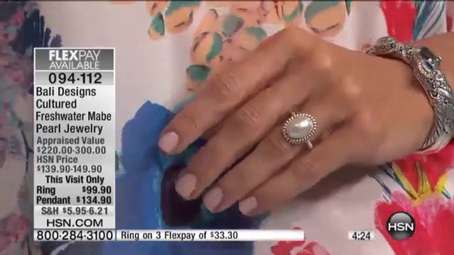 Bali Designs Cultured Freshwater Mabe Pearl Pendant