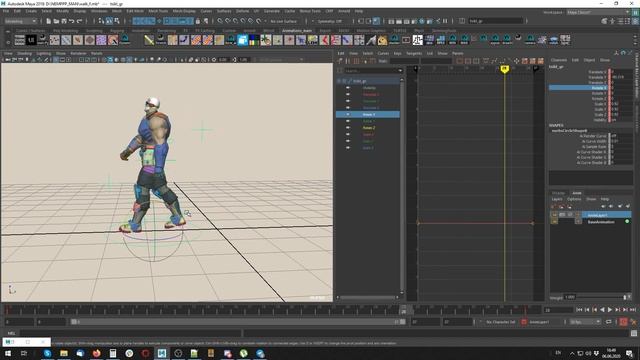 Делаем цикл походки из мокапа смотреть онлайн