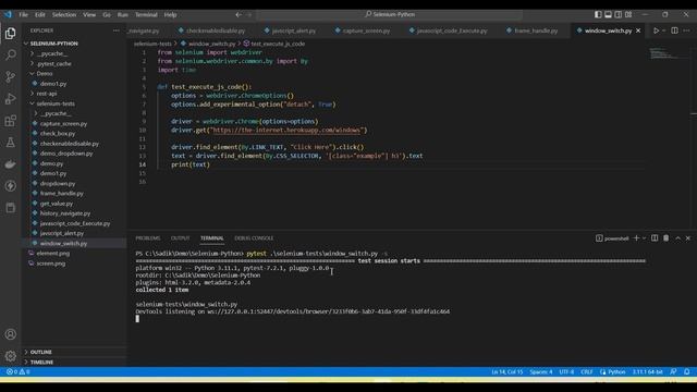 #Tutorials 16 || Handle multiple window || Selenium Python