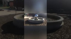 Фонтан шар из нержавеющей стали