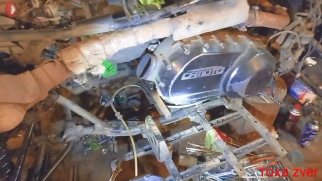 Китайский квадр СФ Мото-500А.Обслуживание заднего суппорта.Спец самоделка для хвостовиков карданов смотреть онлайн