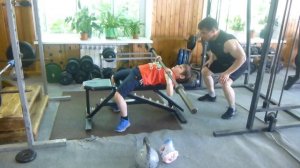 Жим лёжа 20х5 - Муравьёв Лёва, 7 лет - Электроугли