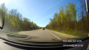 Москва - Подольск - Чехов - Серпухов - Таруса - Калуга 07/05/2015 (timelapse 4x)