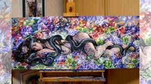 Живопись в стиле НЮ //Описание картины "Сокровище" // художник Наталья Резанова