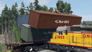 Cars vs Train Tracks vs Trains #3 ▶️ BeamNG Drive