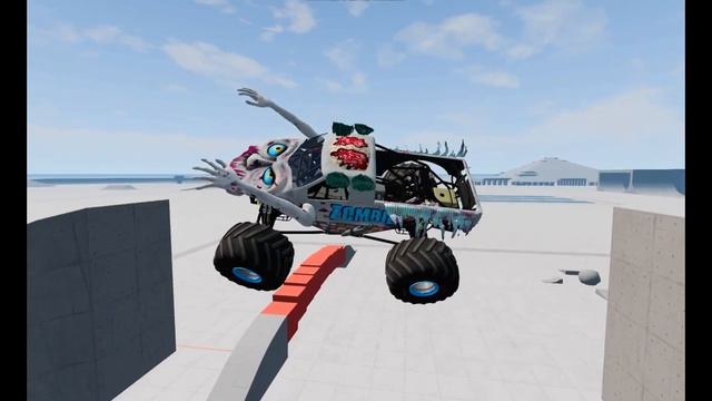 ZOMBIE Monster Jam VS US Monster Truck tag game jump and Destruction Beamngdrive смотреть онлайн