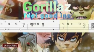 Gorillaz - Feel Good Inc Bass Guitar Tabs