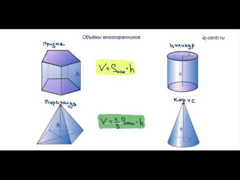 Объёмы многогранников.