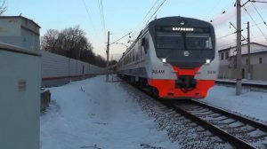 Электропоезд ЭД4М-0474 ЦППК платформа Депо